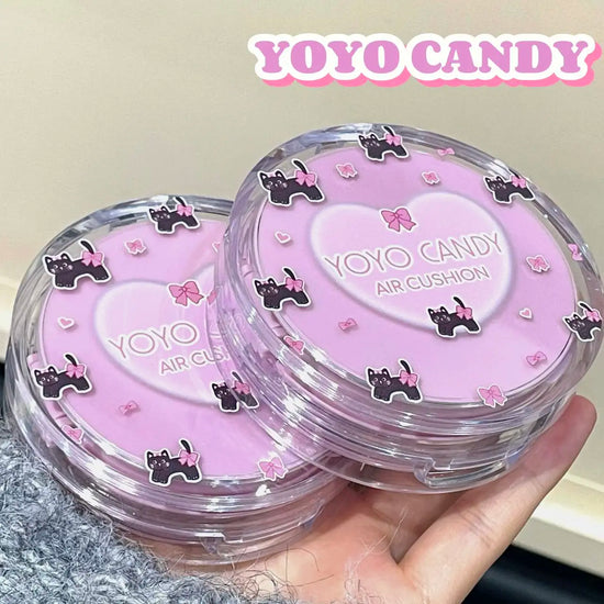 Yoyo Candy Cushion Foundation Light Smooth Texture Breathable Non-Clog Pores Long Lasting Sheer Base Makeup