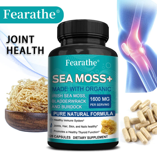 Organic Sea Moss Capsule Beauty Anti-aging Skincare Detox Boost Immunity Clean The Intestines Supports Thyroid Health