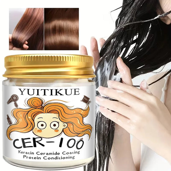 CER-100 Keratin Ceramide Protein Hair Conditioning Cream Anti Frizz Smoothing Dry Frizzy Hair Hydrating Nourishing Daily Hair Tr